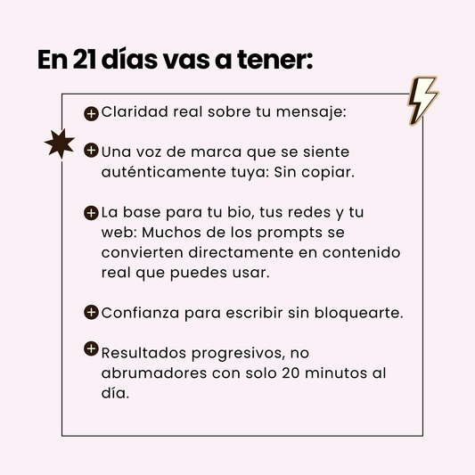 Journaling para tu marca: 21 Prompts para encontrar tu voz y tu mensaje